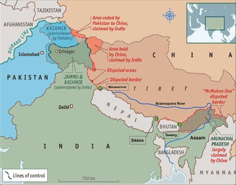 map of disputed area between india and china and pakistan